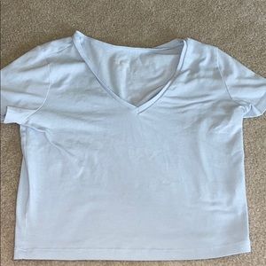 Blue crop top